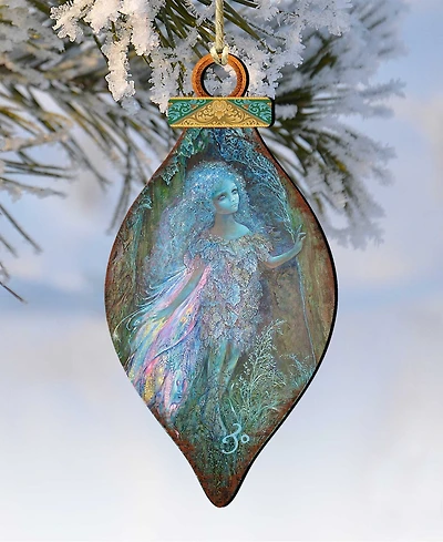 Designocracy 2 Piece Forest Fairy Wood Ornament Set