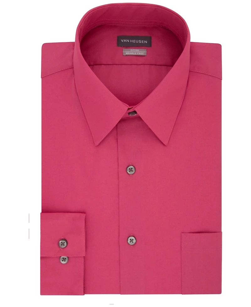 Van Heusen Men's Athletic Fitted Poplin Dress Shirt