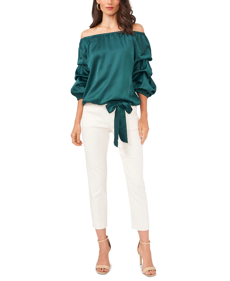 Msk Off-The-Shoulder Puff Sleeve Top