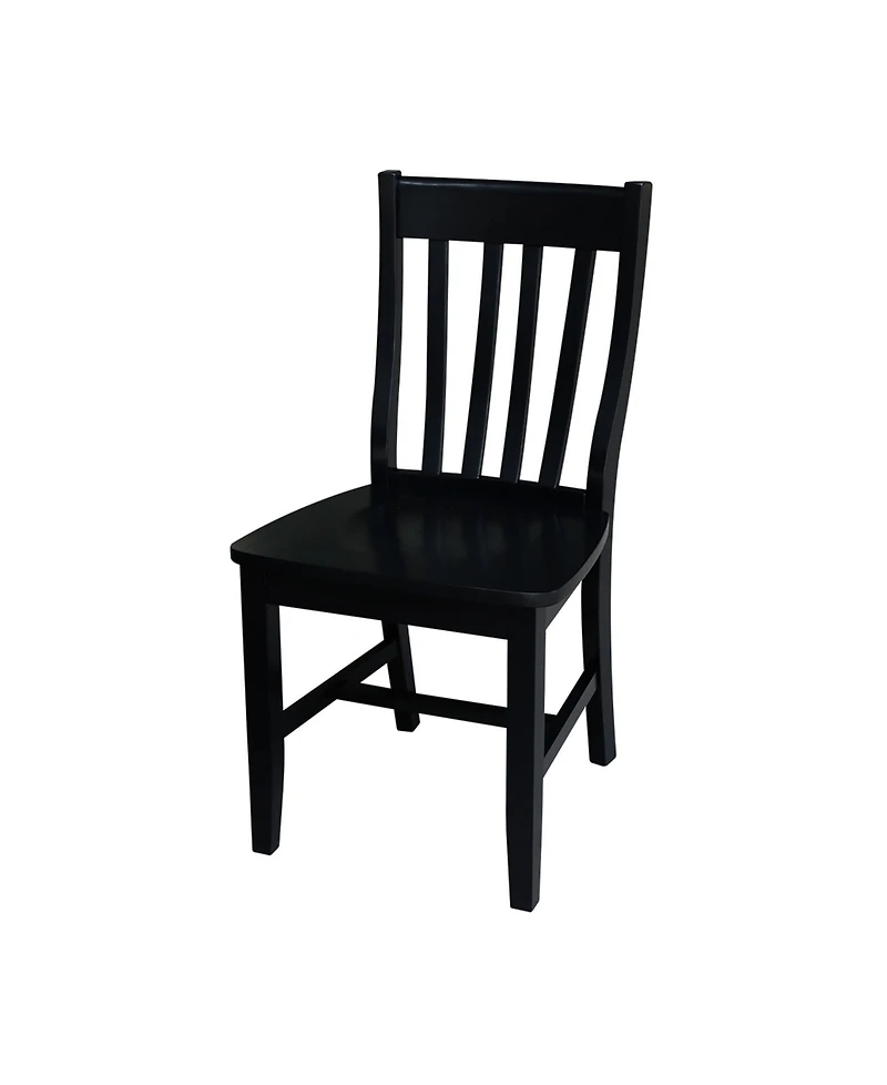 42" Dual Drop Leaf Table with 4 Slat Back Dining Chairs - 5 Piece Dining Set