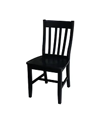 42" Dual Drop Leaf Table with 4 Slat Back Dining Chairs - 5 Piece Dining Set