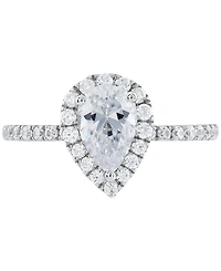 Grown With Love Igi Certified Lab Diamond Pear-Cut Halo Engagement Ring (1-1/2 ct. t.w.) 14k White Gold