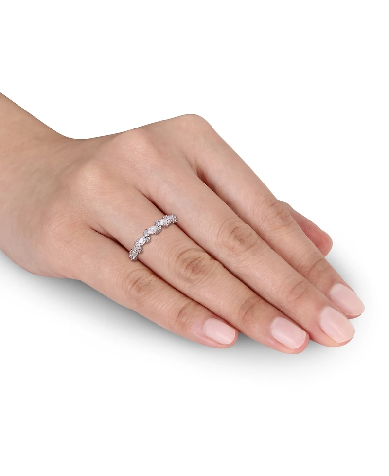 Lab-Grown Moissanite Band (1-1/4 ct. t.w.) Sterling Silver