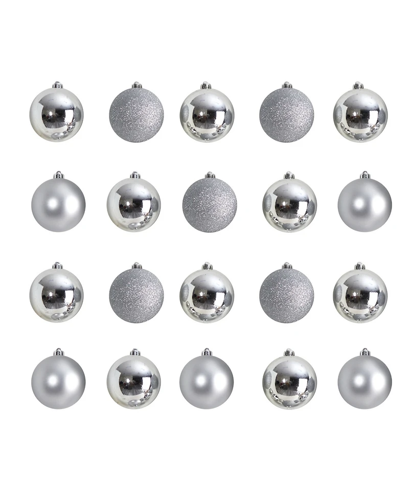 Holiday Christmas 20 Piece Shatterproof Ornament Set, 3"