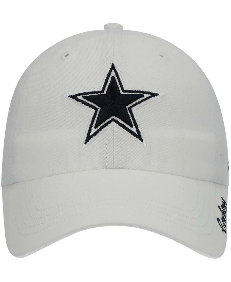 Women's White Dallas Cowboys Miata Clean Up Adjustable Hat