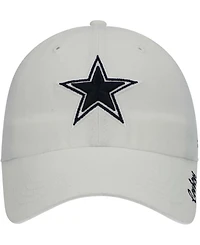 Women's White Dallas Cowboys Miata Clean Up Adjustable Hat
