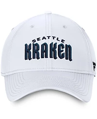 Men's White Seattle Kraken Wordmark Flex Hat