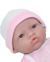 Jc Toys La Newborn Nursery 12" Caucasian Baby Doll Set, 7 Pieces