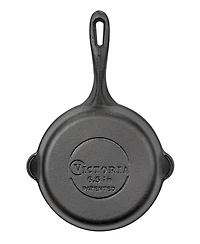 Victoria 6.5 Inch Mini Cast Iron Skillet. Small Frying Pan Seasoned