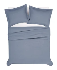London Fog Garment Wash Solid 2 Piece Duvet Cover Set, Twin/Twin Xl