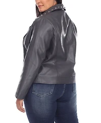 Plus Faux Leather Jacket