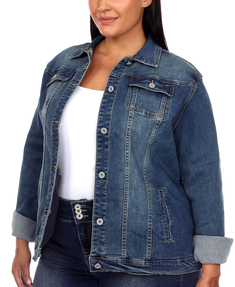 White Mark Plus Classic Denim Jacket