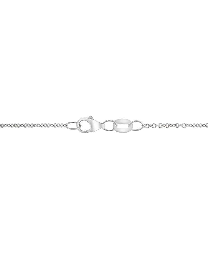 Effy Tanzanite (6 ct. t.w.) & Diamond (3/8 ct. t.w.) Halo 16" Pendant Necklace in 14k White Gold