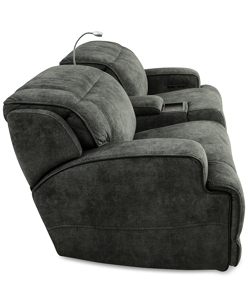 Sebaston 3-Pc. Fabric Sofa with 2 Power Motion Recliners and 1 Usb Console, Created for Macy's
