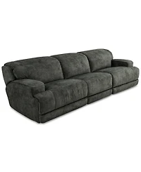Sebaston -Pc. Fabric Sofa with 2 Power Motion Recliners