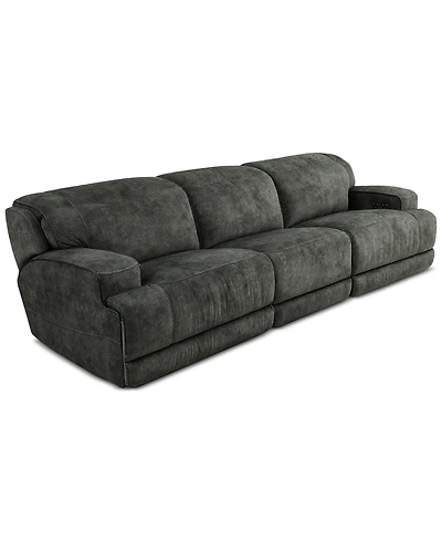Sebaston -Pc. Fabric Sofa with Power Motion Recliners