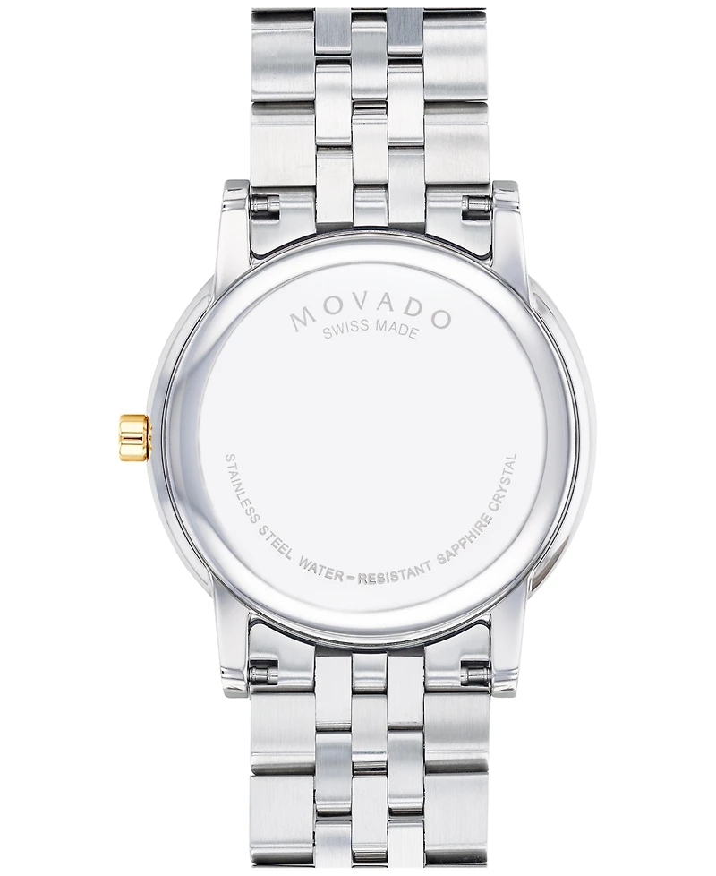 Movado Men's Swiss Museum Classic Diamond-Accent Two-Tone Pvd Stainless Steel Bracelet Watch 40mm
