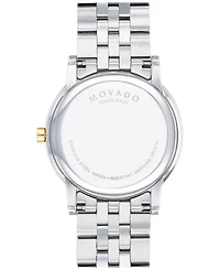 Movado Men's Swiss Museum Classic Diamond-Accent Two-Tone Pvd Stainless Steel Bracelet Watch 40mm