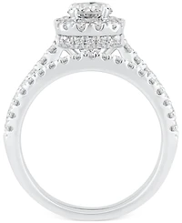 Diamond Halo Bridal Set (1-1/2 ct. t.w.) in 14k White Gold