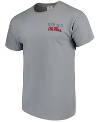 Men's Gray Ole Miss Rebels Comfort Colors Campus Scenery T-shirt
