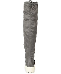 Journee Collection Women's Salisa Wide Calf Lug Sole Boots