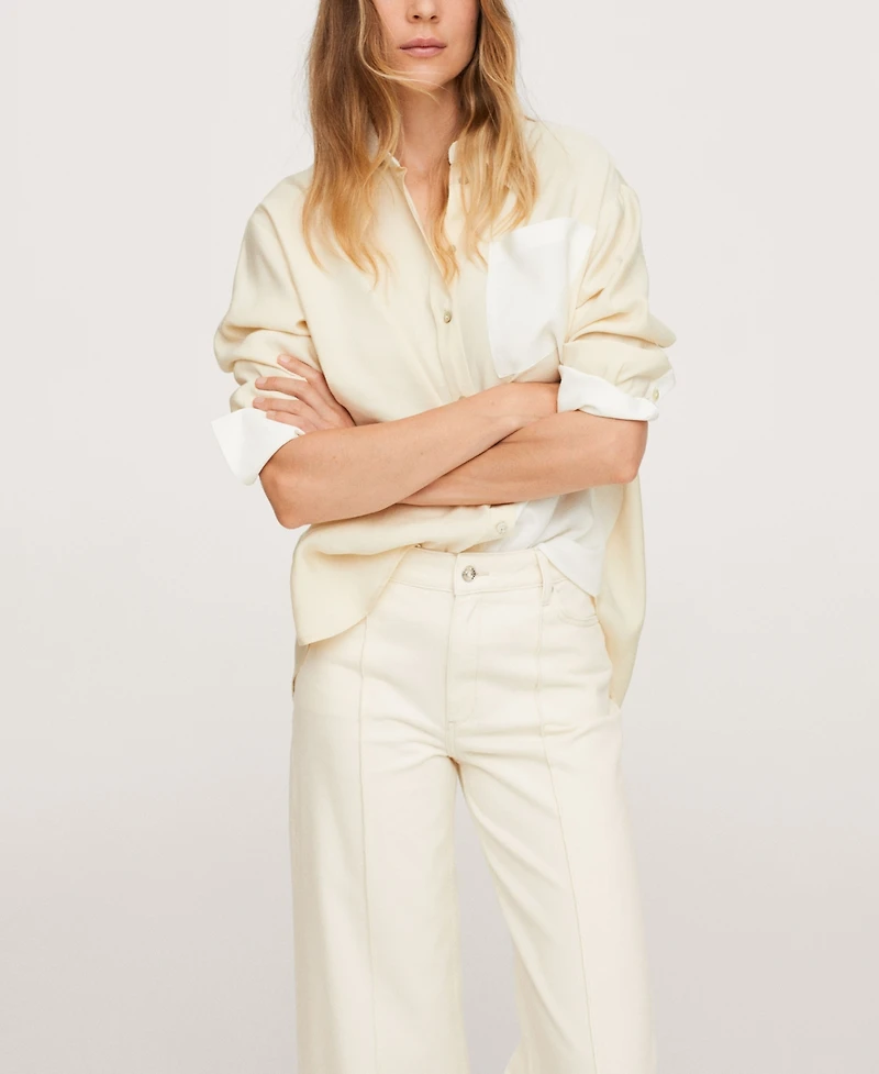 Mango Women's Culottes High Waist Jeans