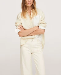 Mango Women's Culottes High Waist Jeans