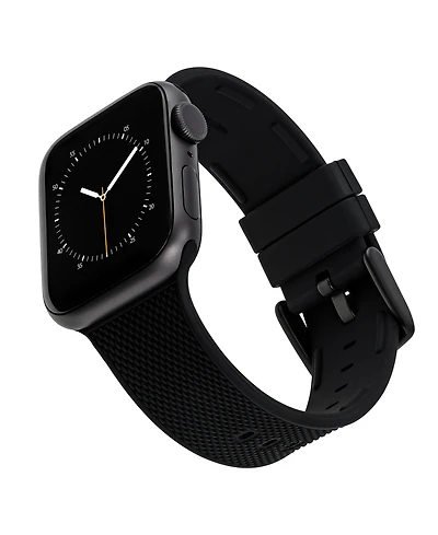 WITHit Black Textured Silicone Band designed for Apple Watch 42mm (Series 10) & 38/40/41mm