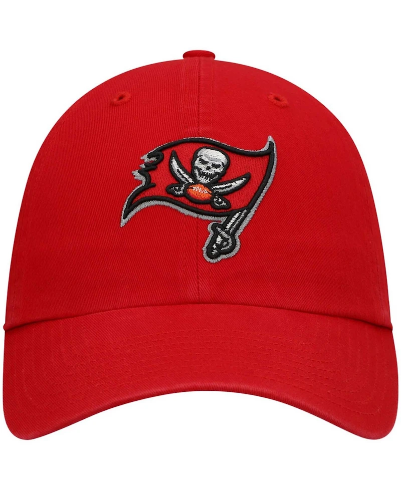 Men's Red Tampa Bay Buccaneers Primary Logo Clean Up Adjustable Hat