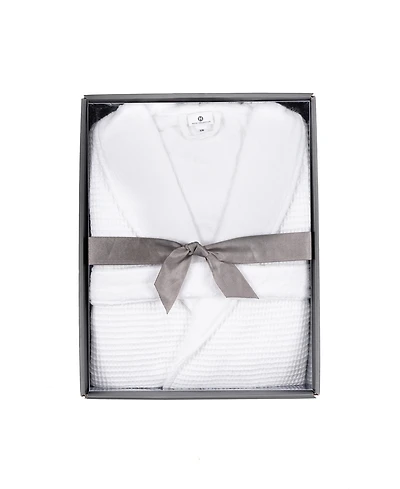 Hotel Collection Cotton Boxed Waffle Textured Bath Robe, Exclusively at Macy's