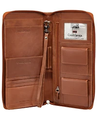 Men's Casablanca Collection Deluxe Zippered Passport and Travel Organizer