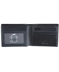 Men's Bellagio Collection Center Wing Bifold Wallet with Coin Pocket