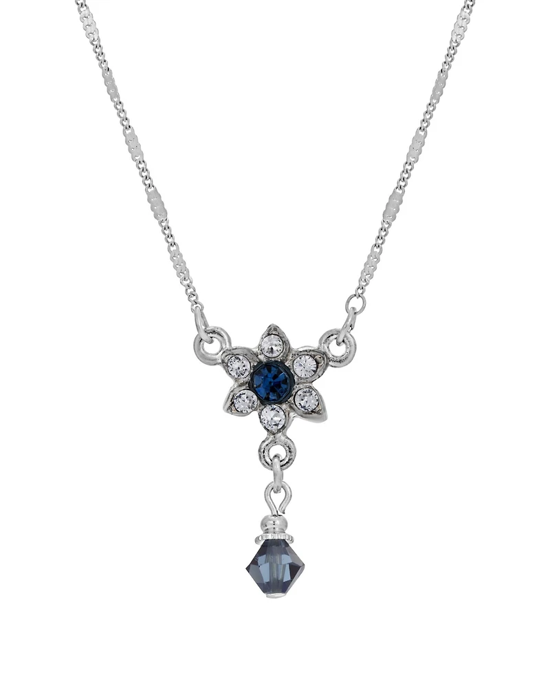 2028 Petite Flower Drop Necklace