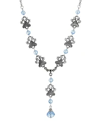 2028 Sapphire Beaded Paw Necklace
