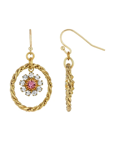 2028 Gold-Tone Drop Hoop Earrings