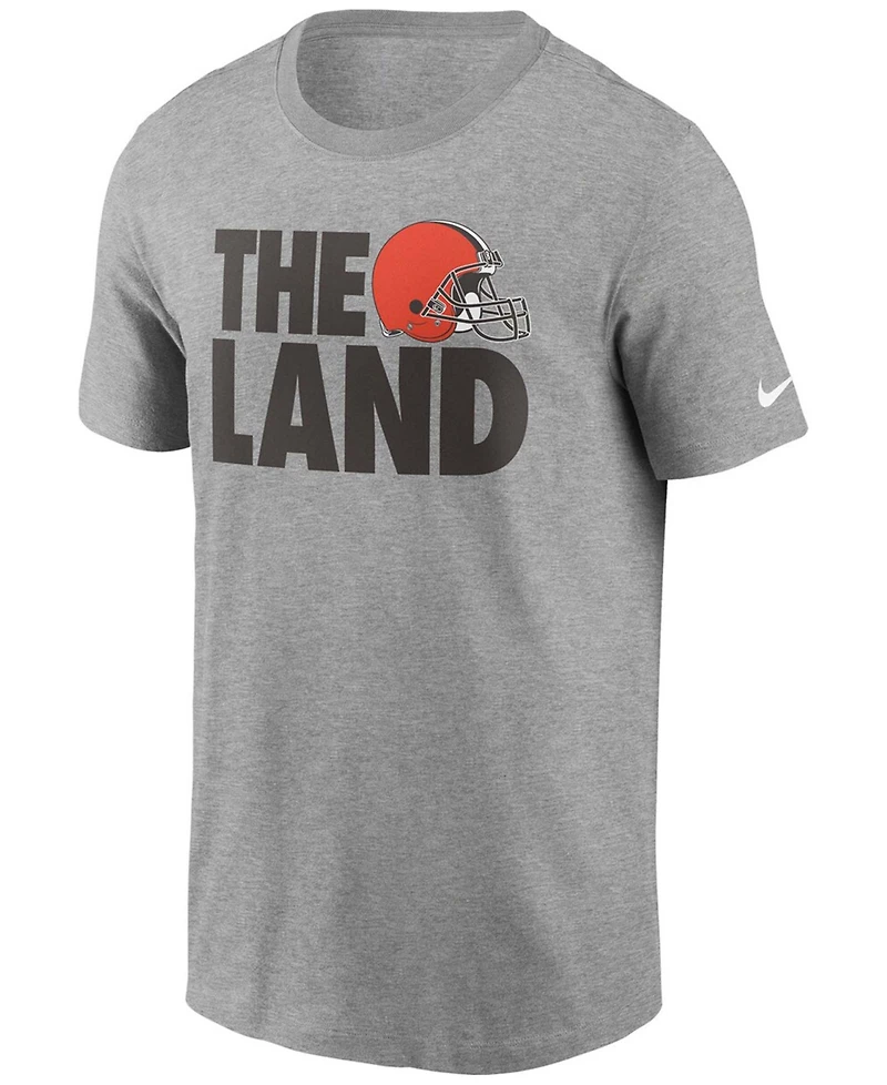 Men's Nike Heathered Gray Cleveland Browns Hometown Collection The Land T-shirt