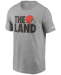 Men's Nike Heathered Gray Cleveland Browns Hometown Collection The Land T-shirt