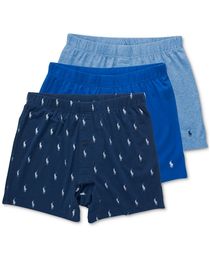Polo Ralph Lauren Men's 3-Pack Classic Stretch Knit Boxers