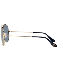 Ray-Ban Disney Unisex Polarized Sunglasses, RB3025 Aviator Mickey WDW50 58
