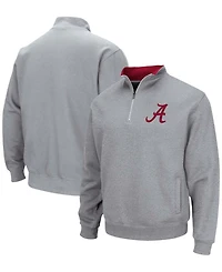 Men's Heathered Gray Alabama Crimson Tide Tortugas Team Logo Quarter-Zip Jacket