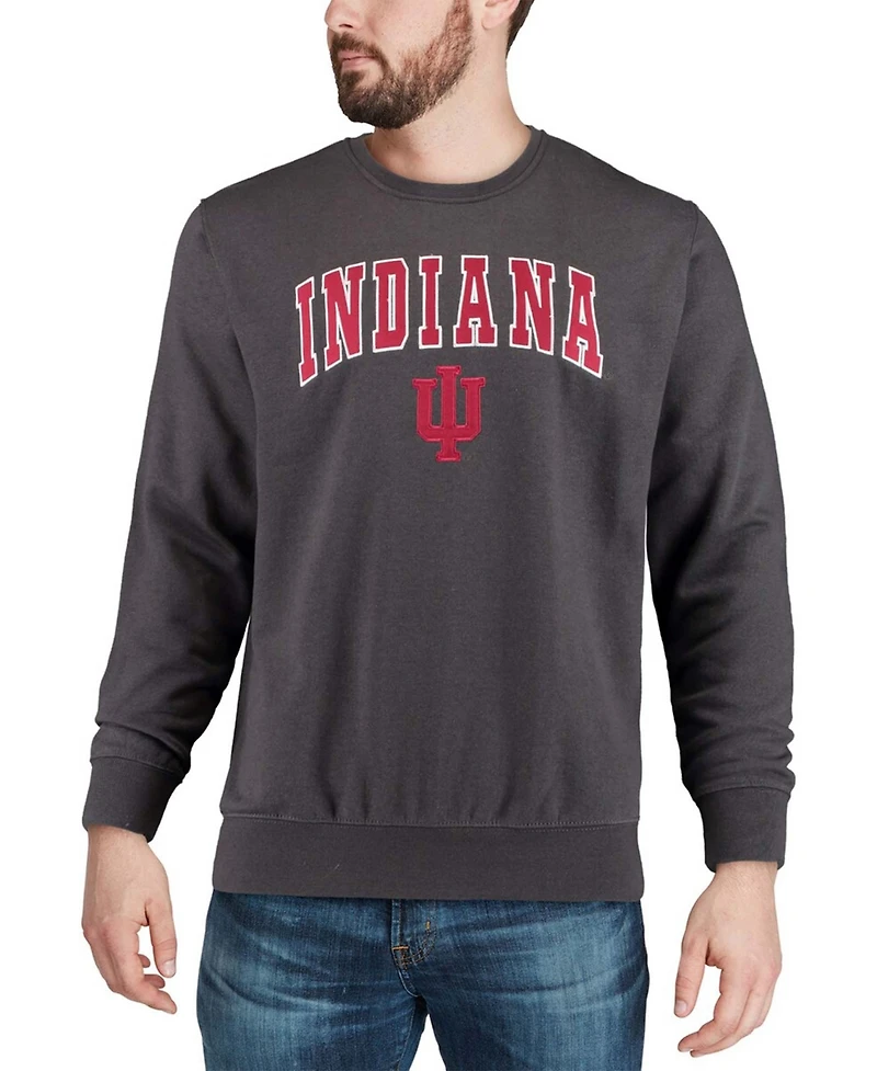 Colosseum Men's Indiana Hoosiers Arch Logo Crew Neck Sweatshirt
