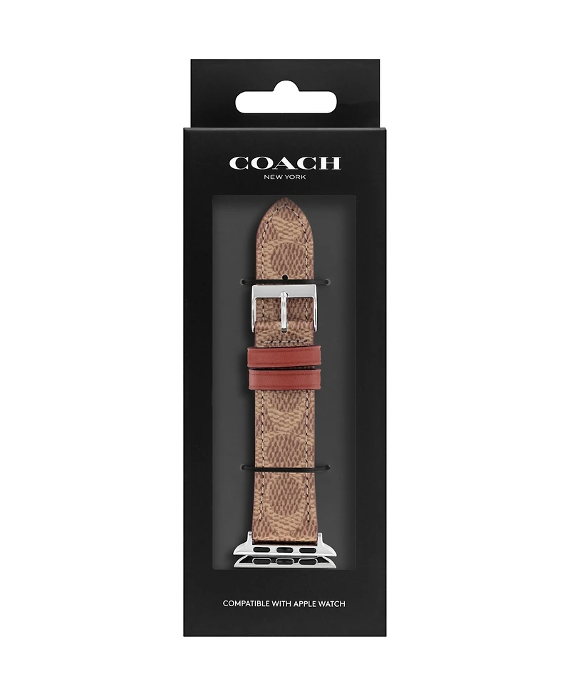 Coach Brown Canvas Strap 38/40/41mm Apple Watch Band