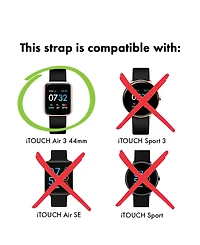 iTouch Air 3 44mm/Air 4 Extra Interchangeable Strap: Black Silicone