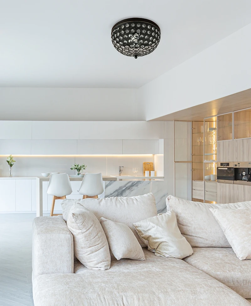 Lalia Home Crystal Glam 2 Light Ceiling Flush Mount