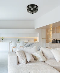 Lalia Home Crystal Glam 2 Light Ceiling Flush Mount