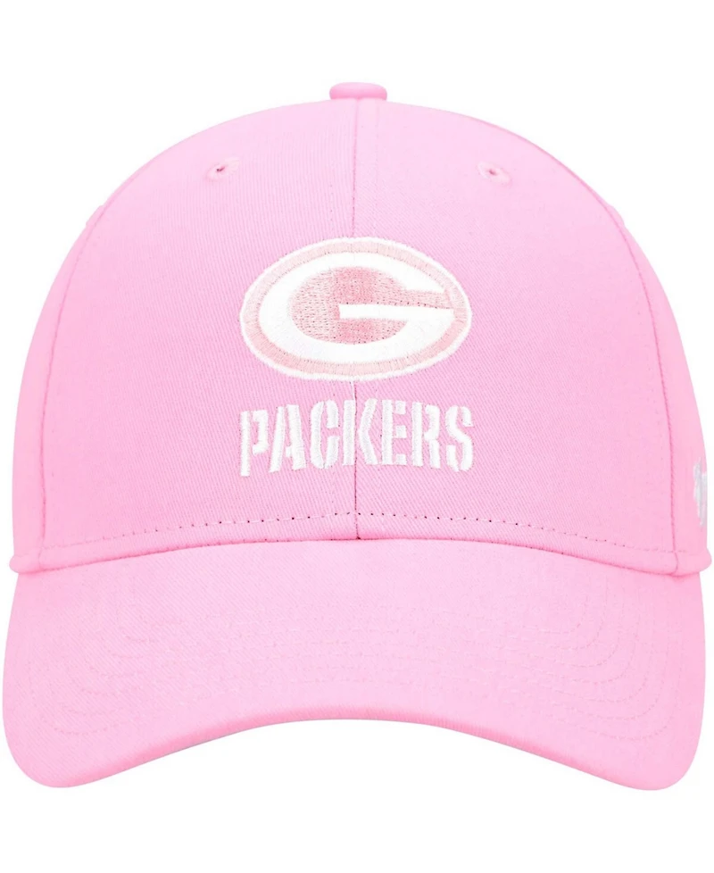 Big Girls Pink Green Bay Packers Rose Mvp Adjustable Hat