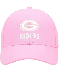 Big Girls Pink Green Bay Packers Rose Mvp Adjustable Hat