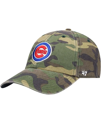 Men's Camo Chicago Cubs Team Clean Up Adjustable Hat