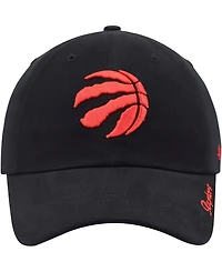 Women's Black Toronto Raptors Miata Clean Up Logo Adjustable Hat