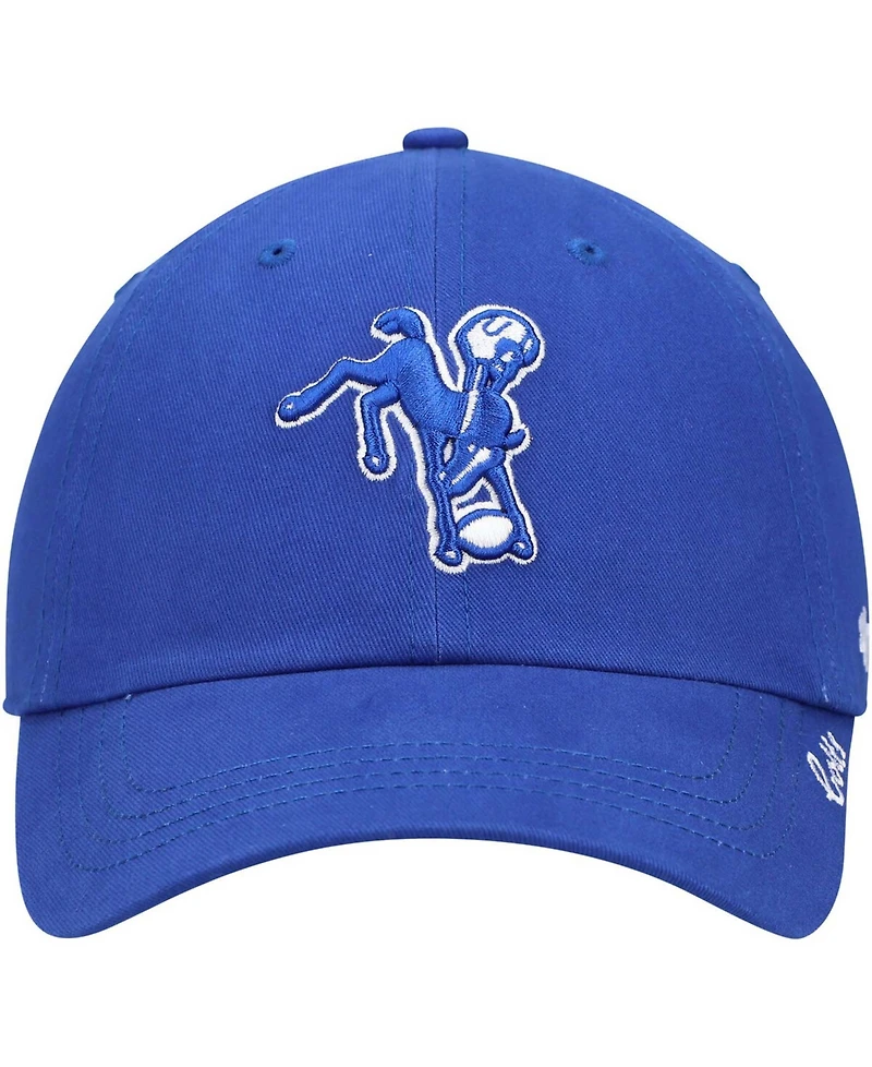 Women's Royal Indianapolis Colts Miata Clean Up Legacy Adjustable Hat